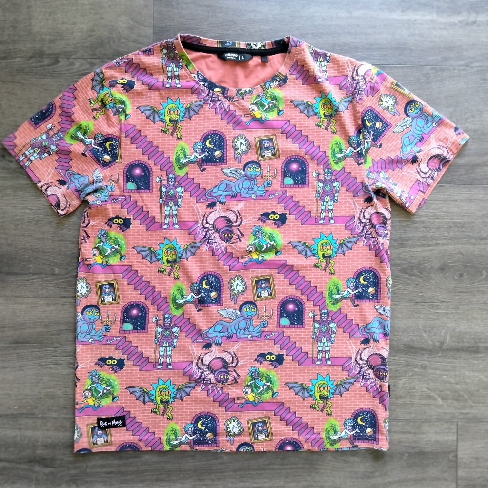 Cropp Regular Fit Orange Short Sleeve T-shirt Women's Size L Halloween Vampire